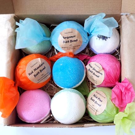 Set of 9 Handmade Bath Bombs Medium Size