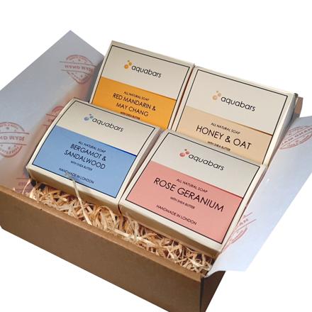 Boxed Gift Set of 4 Handmade Soaps