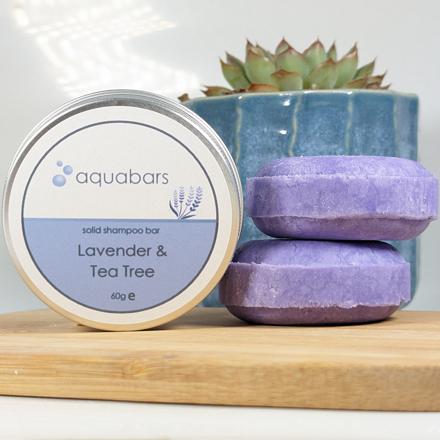 Solid Shampoo Bar with Travel Tin | Lavender & Tea Tree